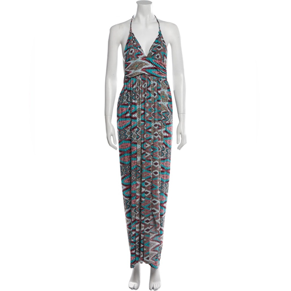 Misa Los Angeles Size S Gisou Crepe Jersey Empire‎ Waist Open Back Maxi Dress